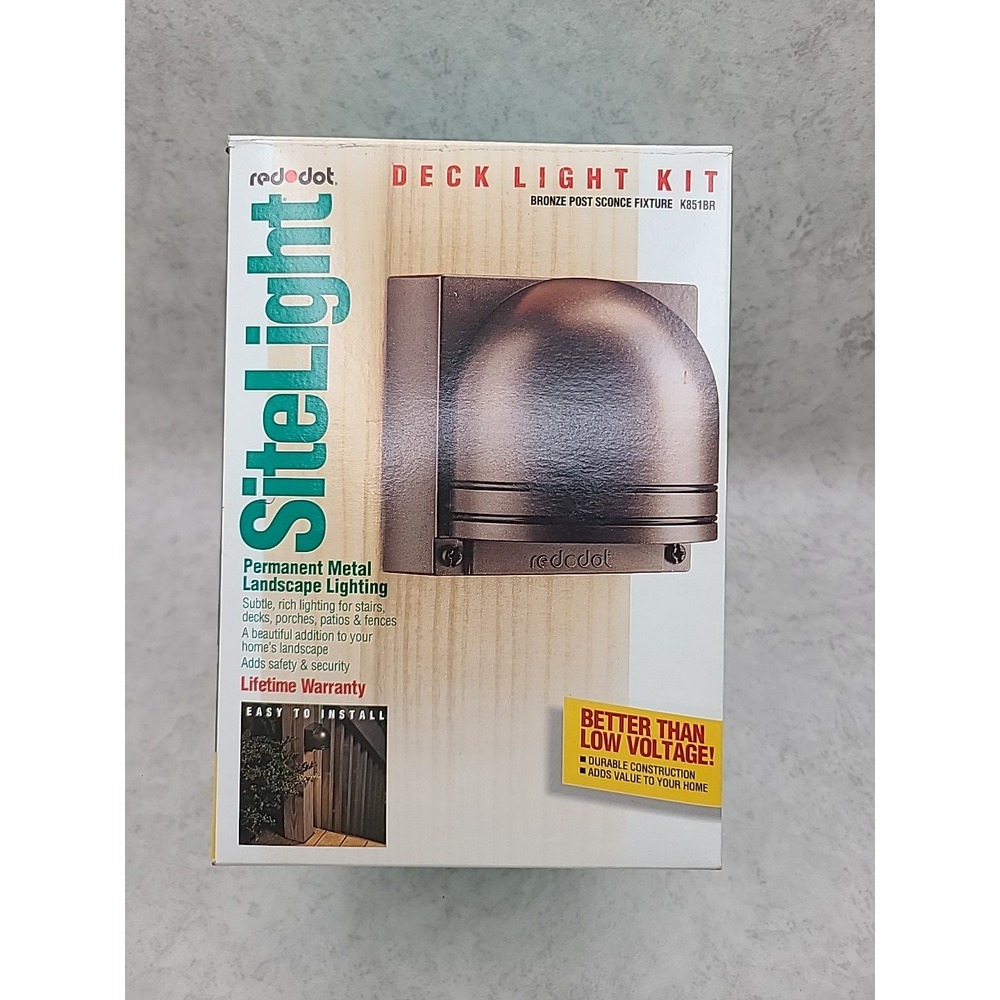 SiteLight New Old Stock Red Dot K851BR Bronze Deck Sconce Light 120v